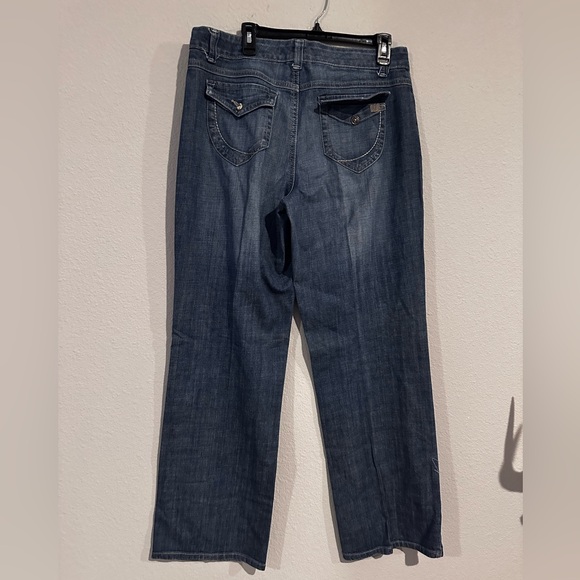 Nine West Wide Leg denim Jean Trousers Size 14 - Picture 3 of 5